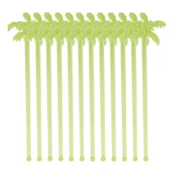 Xenos Cocktail roerstaafjes - palmboom - set van 12- Wegwerpservies|Buitenservies