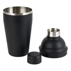 Xenos Cocktailshaker - zwart - 8,5x21 cm- Keukengerei|Cocktailshakers