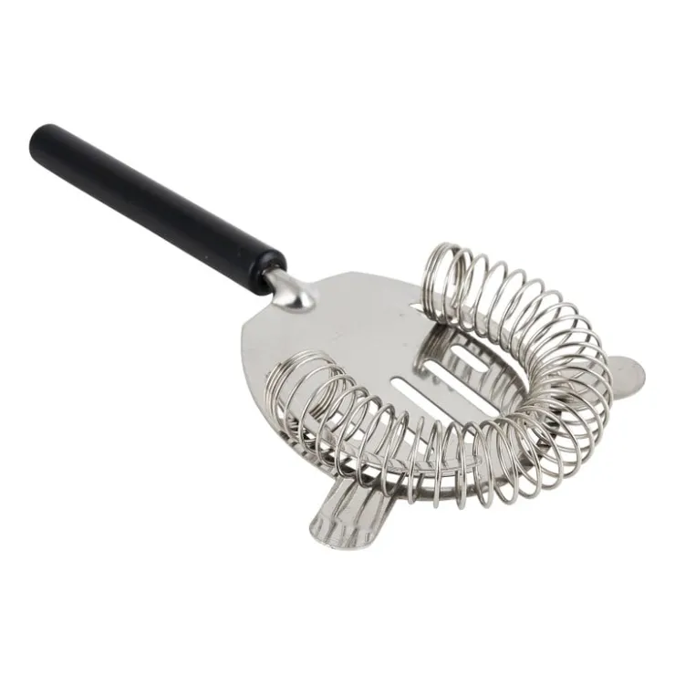 Xenos Cocktailzeef - zwart/zilver - 8,8x2,2x18 cm- Keukengerei