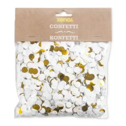 Xenos Confetti - wit / goud- Confetti|Bruiloft