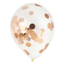 Xenos Confettiballon - paars/roze - 6 stuks- Ballonnen|Bruiloft