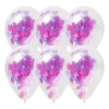 Xenos Confettiballonnen unicorn - set van 6- Ballonnen|Kinderfeestjes