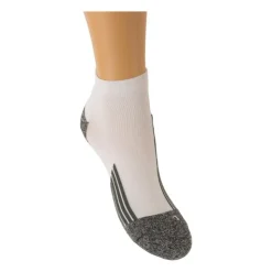 Xenos Coolmax enkelsokken - 39/42 - wit/grijs - 2 paar- Sportsokken
