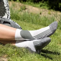 Xenos Coolmax sportsokken 39/42 - wit/grijs - 2 paar- Sportsokken