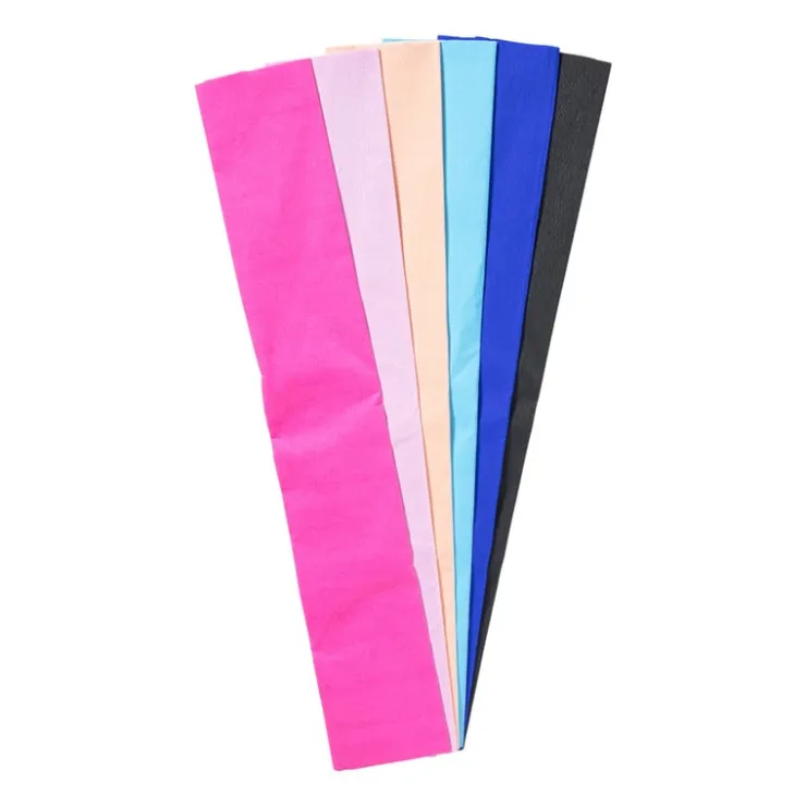 Xenos Crepe papier - multikleur - set van 6- Knutselpapier