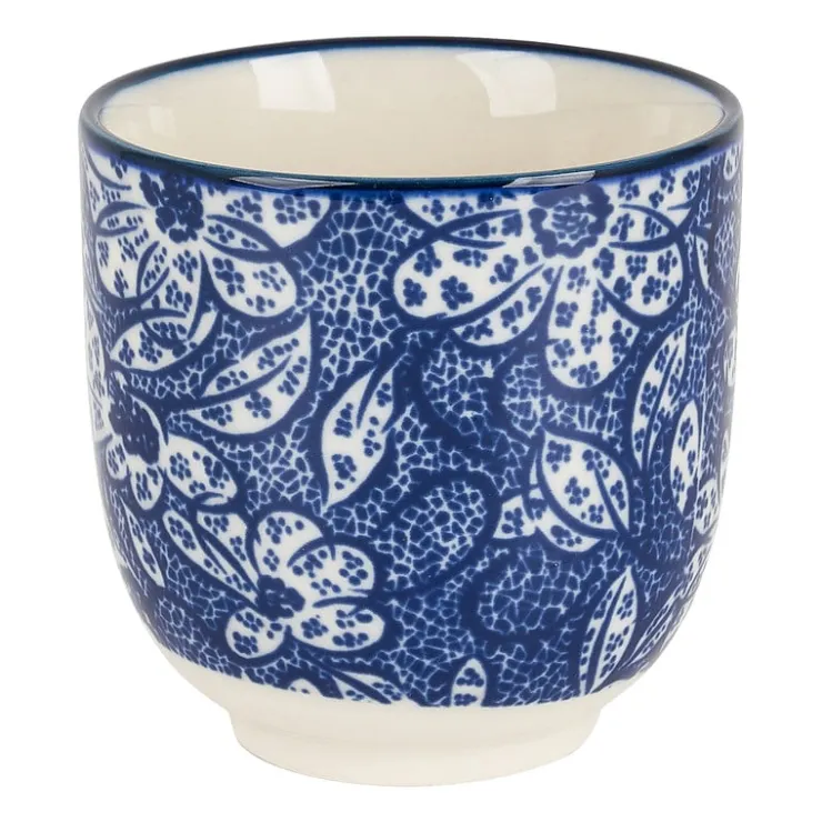 Xenos Cup blue print - botanic - 150 ml- Tapasservies|Mokken