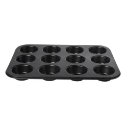 Xenos Cupcake bakvorm - zwart - 12 cups- Bakvormen