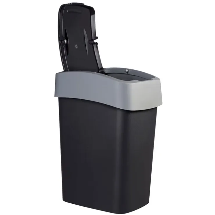 Curver flip bin prullenbak - grijs - 45 liter- Pedaalemmers|Prullenbakken