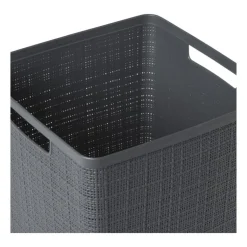 Xenos Curver jute opbergmand cube - 17 liter - grijs- Opbergboxen