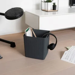 Xenos Curver jute opbergmand cube - 17 liter - grijs- Opbergboxen