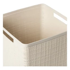 Xenos Curver jute opbergmand cube - 17 liter - beige- Opbergboxen