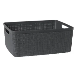 Xenos Curver jute opbergmand M - 12 liter - grijs- Opbergboxen