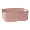 Xenos Curver jute opbergmand M - 12 liter - roze- Opbergboxen