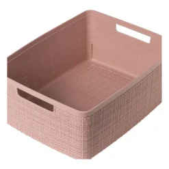 Xenos Curver jute opbergmand M - 12 liter - roze- Opbergboxen