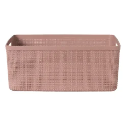 Xenos Curver jute opbergmand M - 12 liter - roze- Opbergboxen