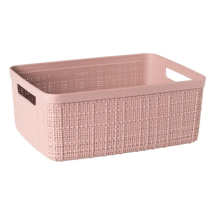 Xenos Curver jute opbergmand S - 5 liter - roze- Opbergboxen