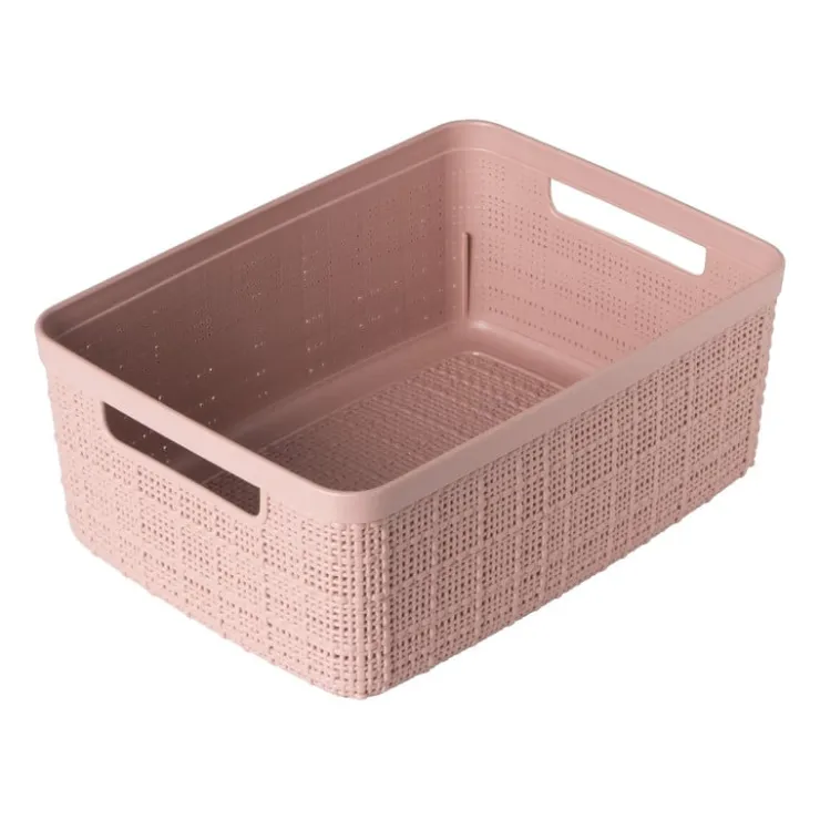Xenos Curver jute opbergmand S - 5 liter - roze- Opbergboxen