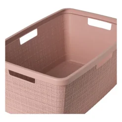 Curver jute wasmand - 46 liter - roze- Wasmanden