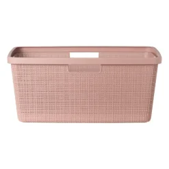 Curver jute wasmand - 46 liter - roze- Wasmanden
