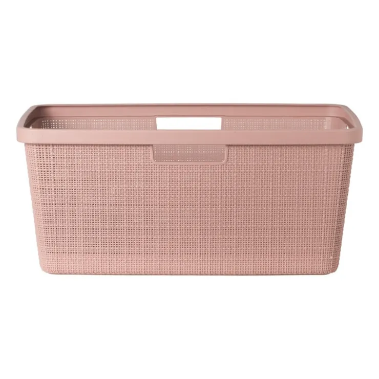 Curver jute wasmand - 46 liter - roze- Wasmanden