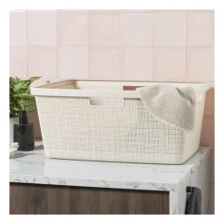 Curver jute wasmand - 46 liter - beige- Wasmanden