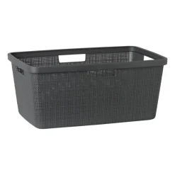 Curver jute wasmand - 46 liter - grijs- Wasmanden