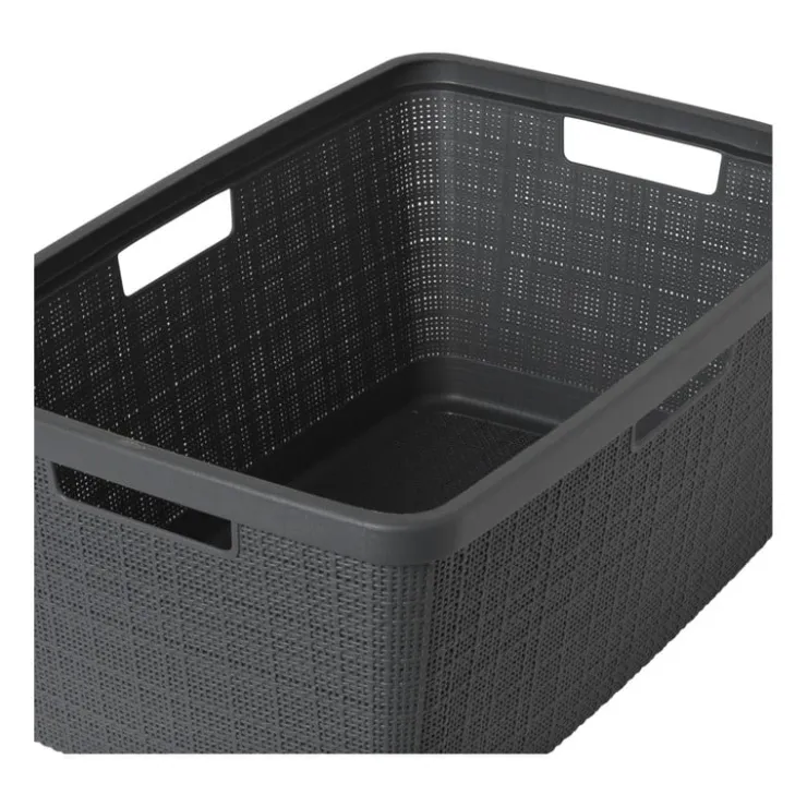 Curver jute wasmand - 46 liter - grijs- Wasmanden