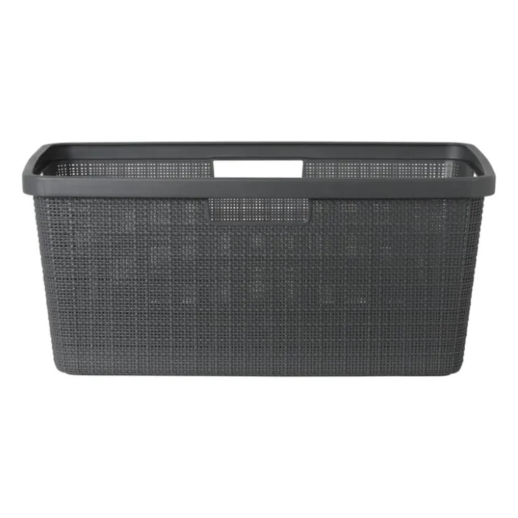 Curver jute wasmand - 46 liter - grijs- Wasmanden