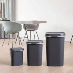 Curver prullenbak mistral flat - grijs - 50 liter- Pedaalemmers|Prullenbakken