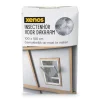 Xenos Dakraam hordoek elastisch - wit - 100x100 cm- Hordoeken