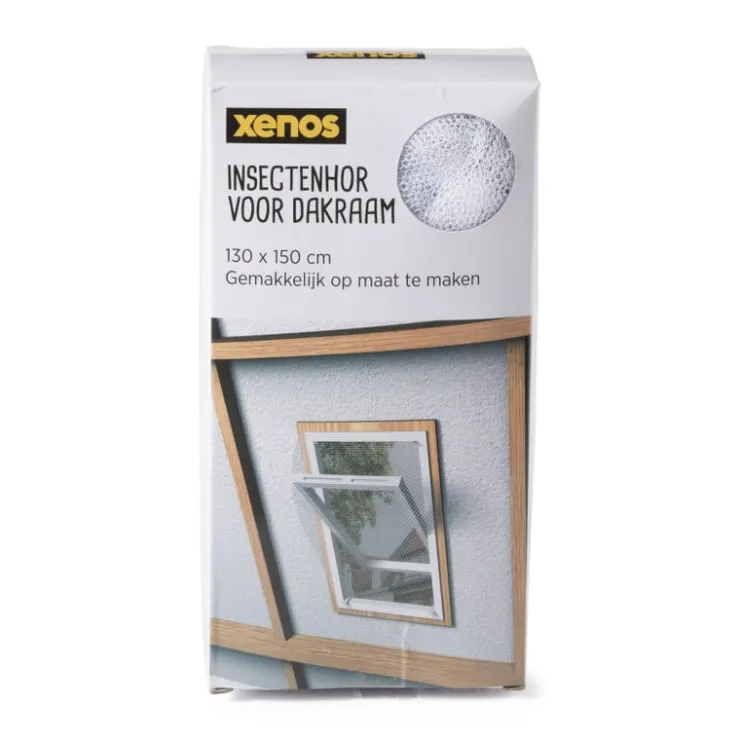 Xenos Dakraam hordoek elastisch - wit - 130x150 cm- Hordoeken