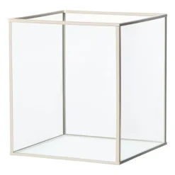 Xenos Deco box klein - beige - 18x16x16 cm- Sieraden Opbergen|Lantaarns