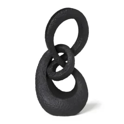 Xenos Deco knoop - zwart - 25x15x8 cm- Decoratieve Beelden