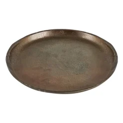 Xenos Decoratieplateau - antiek goud - ⌀25 cm- Kaarsenplateaus
