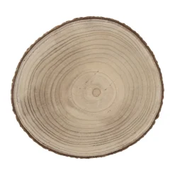 Xenos Decoratieplateau hout - bruin - ø26x2 cm- Kaarsenplateaus