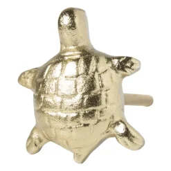 Xenos Deurknop schilpad - goud - 4x5 cm- Deurknoppen