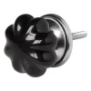 Xenos Deurknopje pompoen - zwart - ø3.5 cm- Deurknoppen