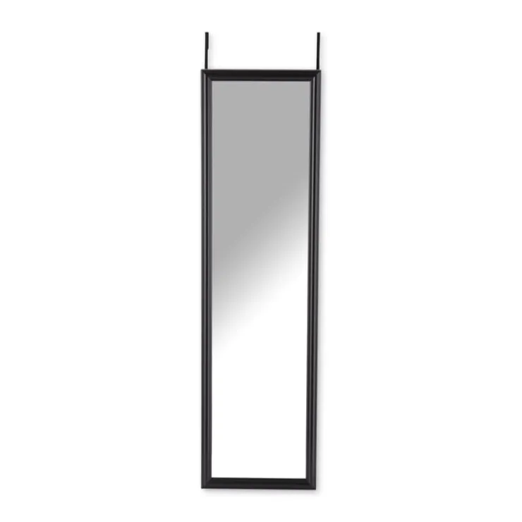 Xenos Deurspiegel - zwart - 34x124 cm- Passpiegels