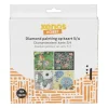 Xenos Diamond paint - kaarten - set van 4- Knutselpakketten|Diamond Paintings