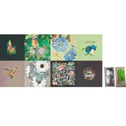 Xenos Diamond paint - kaarten - set van 4- Knutselpakketten|Diamond Paintings
