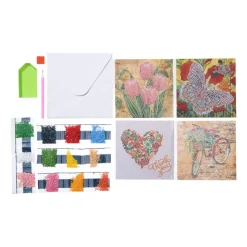 Xenos Diamond painting kaart - set van 4- Diamond Paintings