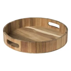 Xenos Dienblad acacia - naturel - ø30 cm- Dienbladen