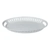 Xenos Dienblad metaal - wit - 42x33,5x4,5 cm- Dienbladen