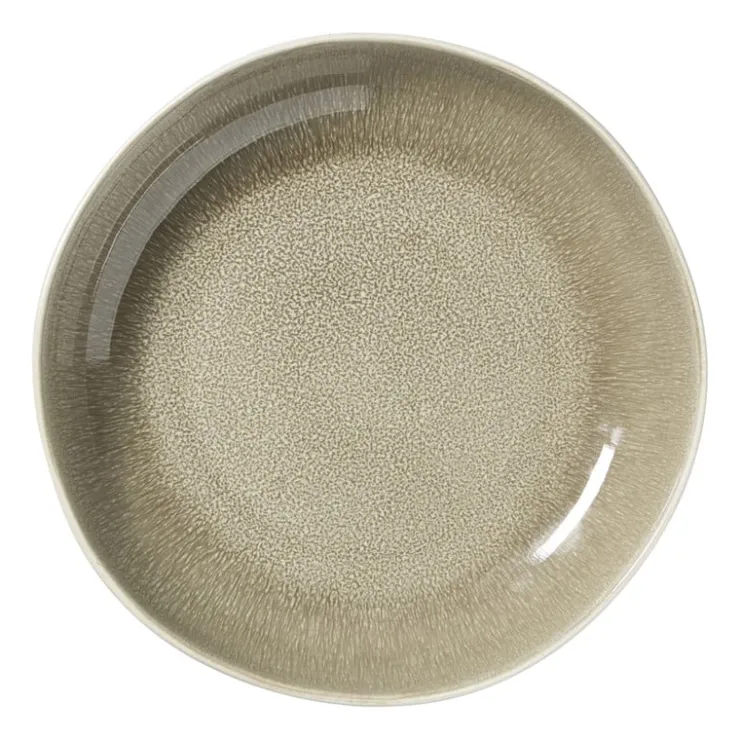 Xenos Diep bord fuji - beige - ø22x4 cm- Borden|Kerstservies