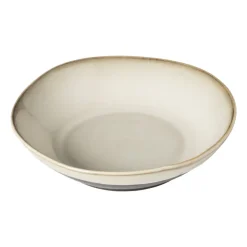 Xenos Diep bord Roots - beige - ø20x5.4 cm- Borden