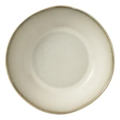 Xenos Diep bord Roots - beige - ø20x5.4 cm- Borden