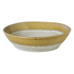 Xenos Diep bord roots - oker - ø20x5.4 cm- Borden
