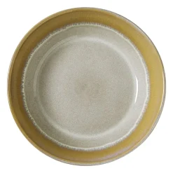 Xenos Diep bord roots - oker - ø20x5.4 cm- Borden