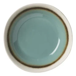 Xenos Diep bord Roots - turquoise - ø20x5.4 cm- Borden