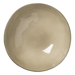 Xenos Diep bord Toscane - beige - ø19 cm- Borden